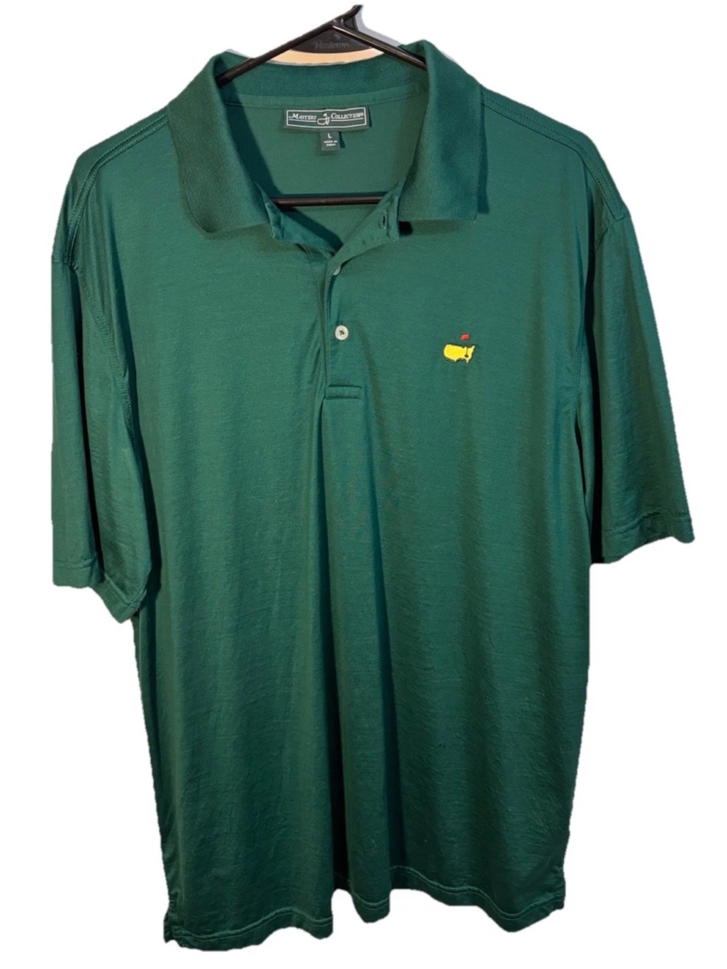 Masters Collection The Masters Augusta Golf Polo Mens L Green Pima Cotton